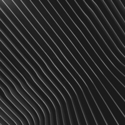 Diagonal rows of raised gray ridges on a dark surface