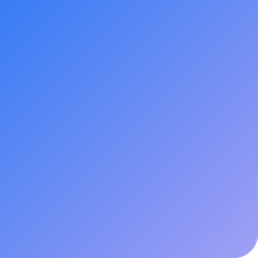 Blue to periwinkle gradient square with one rounded corner